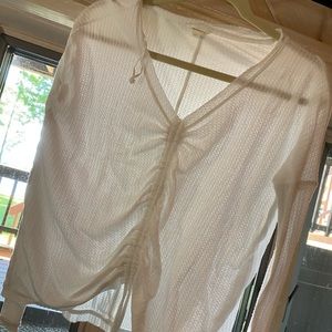 white long sleeve top